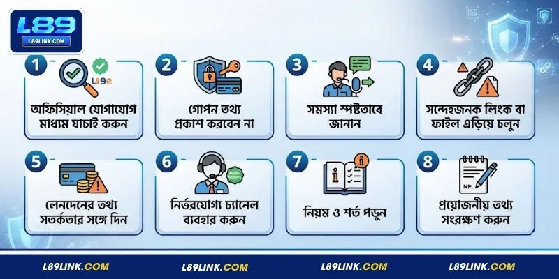 L89 যোগাযোগের ক্ষেত্রে যেসব সতর্কতা মনে রাখা জরুরি